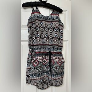Harmony + Havoc Romper Aztec Red White Black Blue Size Medium
